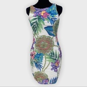 Jennifer Lopez tropical print dress size S